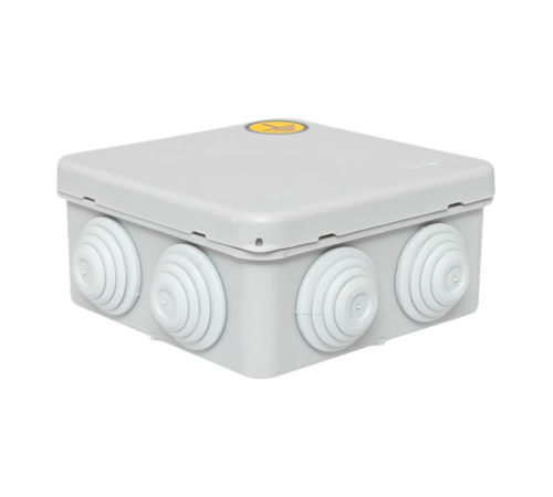 Коробка КУП-030-031 с крышкой наружная (85х85х40) для прямого монтажа 8 мембр. вводов серая IP55  plc-kmr-030-031-g  EKF