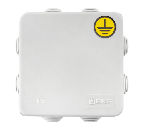 Коробка КУП-030-031 с крышкой наружная (85х85х40) для прямого монтажа 8 мембр. вводов серая IP55  plc-kmr-030-031-g  EKF