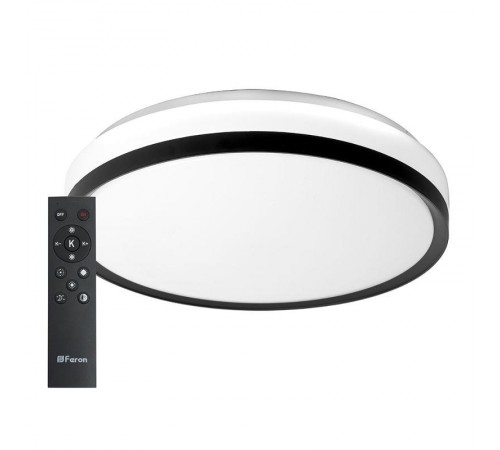 Светильник светодиодный управляемый с пультом 80W, Max. 5600Lm, 3000К-6500K, AL6240 "Simple matte"  48073  FERON