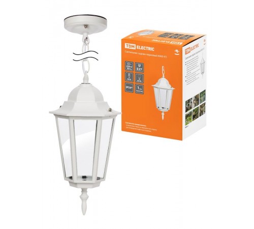 Светильник садово-парковый ЛСУ 6060-25 60Вт ЛН/КЛЛ/LED E27 IP54 шестигранник  SQ0330-0065  TDM