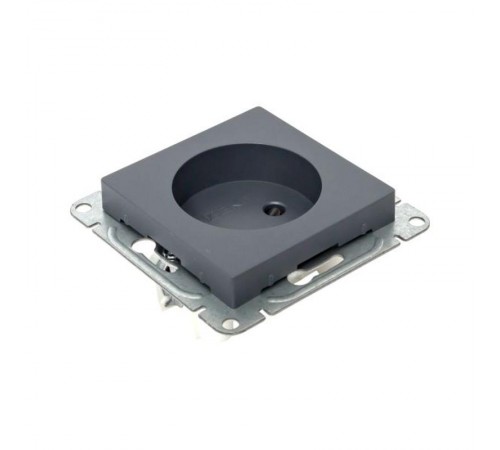 Механизм розетки, 16А, без заземления, со шторками, графит Эпика  UP1-SOG-101 EKF