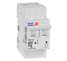 Выключатель автоматический двухполюсный OptiDin BM63-2B25-4,5-УХЛ3   329512  КЭАЗ