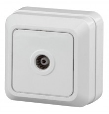 2-301-01 Intro Розетка TV одиночная, IP20, ОУ, Quadro, белый  Б0027658  Intro
