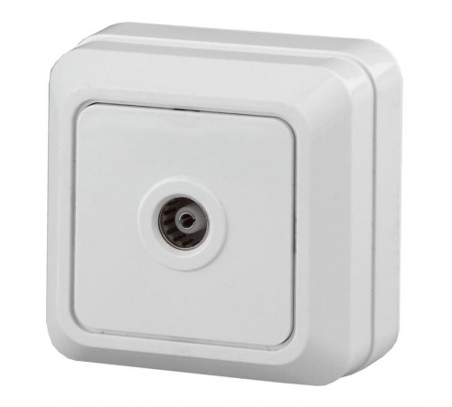 2-301-01 Intro Розетка TV одиночная, IP20, ОУ, Quadro, белый  Б0027658  Intro