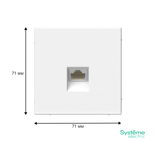 ArtGallery Лотос Розетка компьютерная RJ45, кат. 6A, механизм  GAL001386  SE