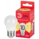 Лампа светодиодная RED LINE LED P45-10W-827-E27 R E27 / Е27 10 Вт шар теплый белый свет  Б0050698  ЭРА