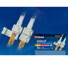 Коннектор для LED ленты 5050 RGB с блоком питания, 4 контакта, IP20, белый, 20 шт в упак  06610  Uniel