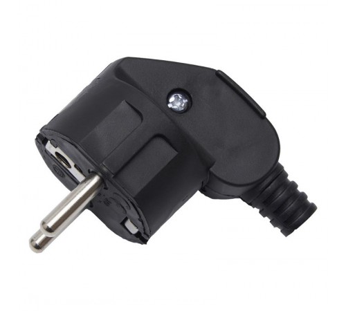 PPG16-41-202 Вилка угловая с/з, 250В, 16A, черный  39138  STEKKER