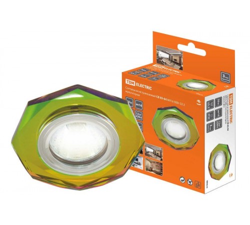 Светильник точечный встраиваемый под лампу СВ 03-04 MR16 50Вт G5.3 мульти/хром  SQ0359-0051  TDM