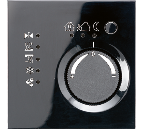 KNX-регулятор с шинным сопряжением с ручкой для установки температуры; чёрный LS2178TSSW Jung