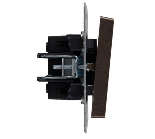 BRITE Выключатель 2-клавишный проходной 10А ВС10-2-6-БрТБ темная бронза  BR-V22-0-10-K45  IEK