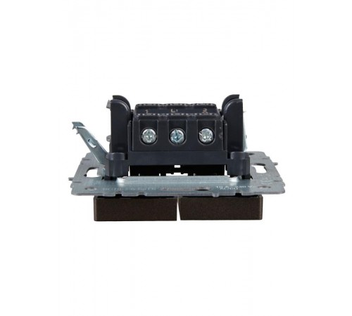 BRITE Выключатель 2-клавишный проходной 10А ВС10-2-6-БрТБ темная бронза  BR-V22-0-10-K45  IEK