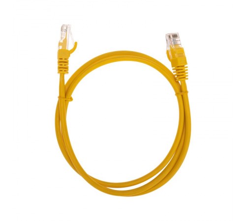 Патч-корд U/UTP, CAT 5e, RJ45-RJ45, 26AWG, LSZH, желтый, 1м REXANT  02-0105-1  REXANT