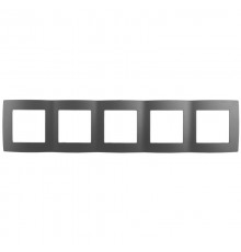 Рамка на 5 постов 12-5005-12  ,  графит  Б0019382  ЭРА