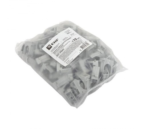 Крепеж-клипса для монтажного пистолета d25 мм (100 шт) серая  derjp-z-25  EKF