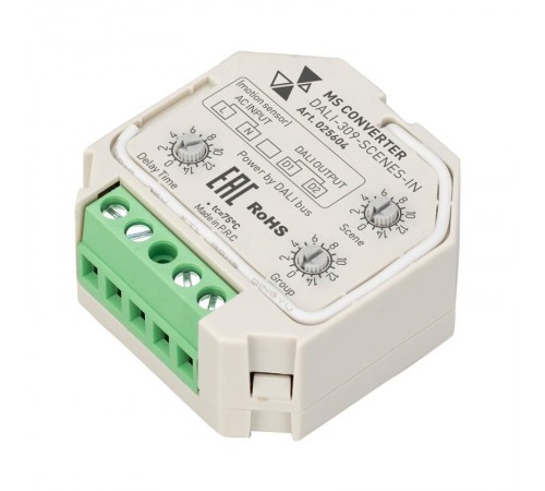 INTELLIGENT ARLIGHT Конвертер датчика движения DALI-309-SCENES-IN (DALI bus, 230V)  025604  Arlight