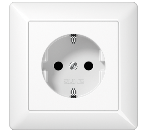 Штепсельная розетка SCHUKO 16A 250V~ ; белая AS1520WW Jung