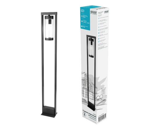 Светильник садово-парковый Clio столб 14.2*80cm, 170-240V / 50Hz, 1xE27, Max.60W, IP54  GD020  Gauss