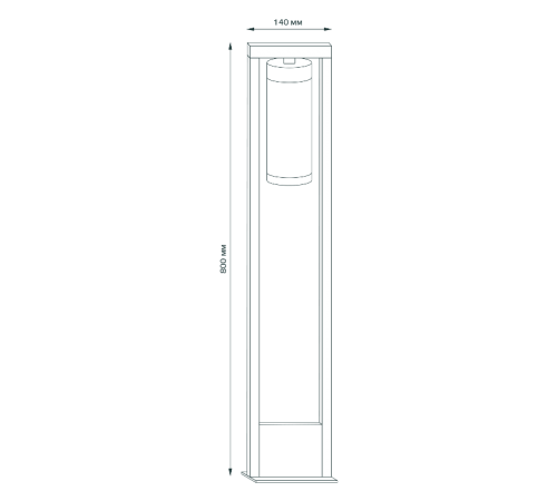 Светильник садово-парковый Clio столб 14.2*80cm, 170-240V / 50Hz, 1xE27, Max.60W, IP54  GD020  Gauss