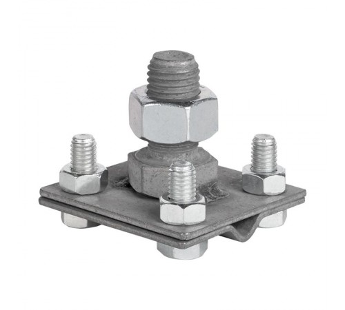 Зажим прута на штыре (пластина 56х56мм) HZ  LP-G6606-E1302  EKF