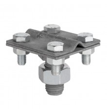 Зажим прута на штыре (пластина 56х56мм) HZ  LP-G6606-E1302  EKF