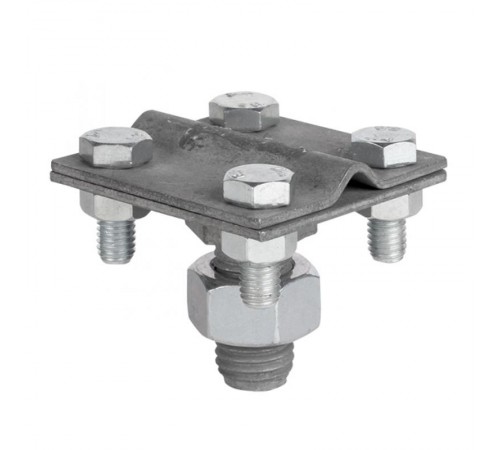 Зажим прута на штыре (пластина 56х56мм) HZ  LP-G6606-E1302  EKF