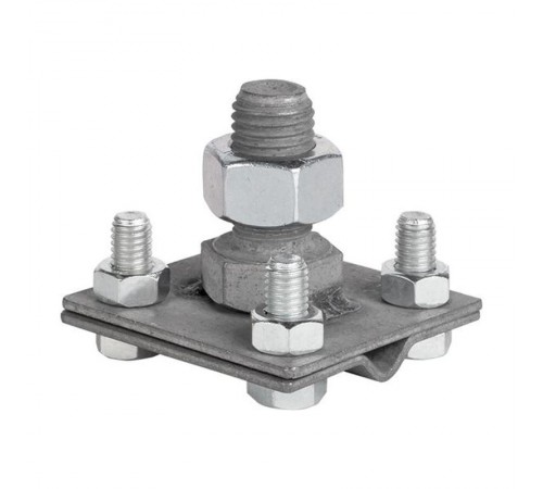 Зажим прута на штыре (пластина 56х56мм) HZ  LP-G6606-E1302  EKF