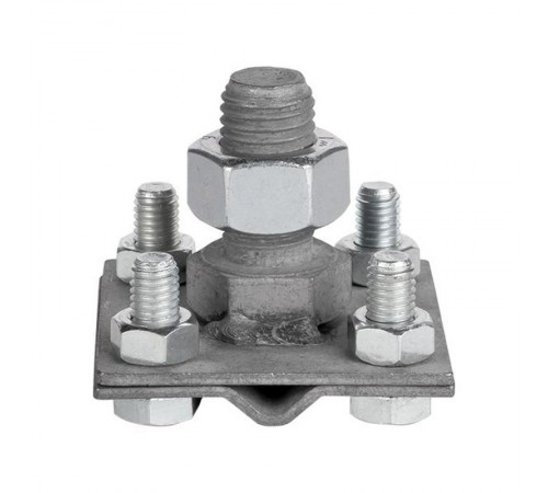 Зажим прута на штыре (пластина 56х56мм) HZ  LP-G6606-E1302  EKF