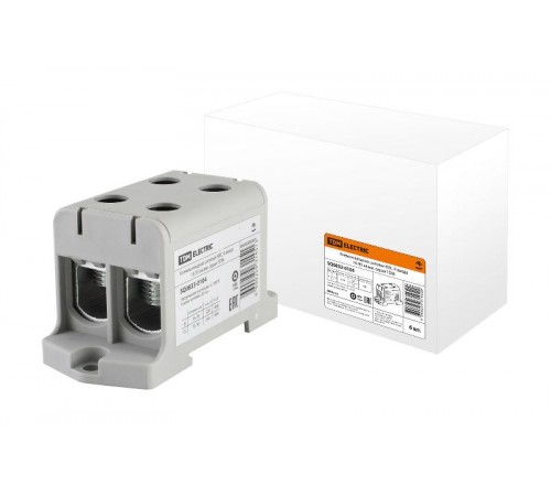 Клемма вводная силовая КВС 4 ввода 16-95 кв.мм. серая  SQ0833-0104  TDM