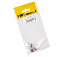 Переходник антенный, (гнездо F - штекер TV), угловой (1шт.) (пакет) PROconnect  05-4311-4-7  PROconnect
