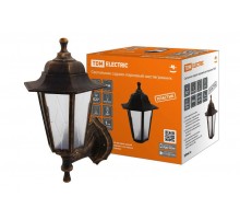 Светильник садово-парковый НБУ 06-60-001 шестигранник, настенный, пластик, расс.пластик, бронза  SQ0330-0771  TDM