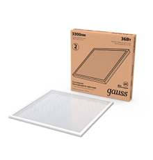 Светильник светодиодный универсальный 36W 4000K офисный 595*595*19 мм с призматическим рассеивателем  842123236  Gauss