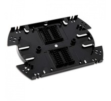 Сплайс-кассета оптическая FO-SPL01-HLD-BK для боксов FO-19R (аналог КУ-01) с двумя ложементами (без крышки)  254996  Hyperline