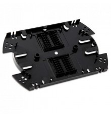 Сплайс-кассета оптическая FO-SPL01-HLD-BK для боксов FO-19R (аналог КУ-01) с двумя ложементами (без крышки)  254996  Hyperline