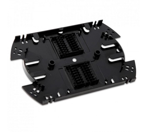 Сплайс-кассета оптическая FO-SPL01-HLD-BK для боксов FO-19R (аналог КУ-01) с двумя ложементами (без крышки)  254996  Hyperline