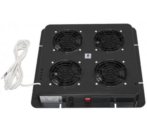 Модуль вентиляторный WN-0200-06-04-161 потол.,380 x 380мм,4 вент.,ном.мощн.88 Вт,пласт.,с термост.,черн.(RAL 9005) (PWD-4W с термост.)  54002  Zpas