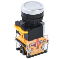 Кнопка D8-11 d=22мм 1з+1р белая  BBT30-11-3-22-K01  IEK