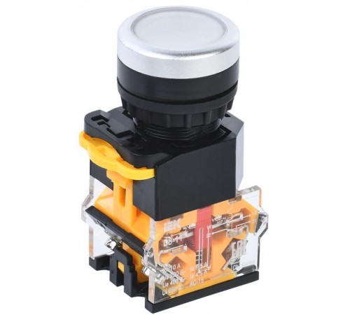 Кнопка D8-11 d=22мм 1з+1р белая  BBT30-11-3-22-K01  IEK