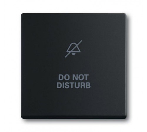 Клавиша для мех. 1-кл.выкл./перекл./кнопки, с символом "НЕ БЕСПОКОИТЬ", серия solo/future, цвет чёрный бархат  1751-0-3040   2CKA001751A3040  ABB