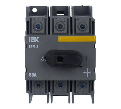 Выключатель-разъединитель модульный ВРМ-2 3P 80А  MVR20-3-080  IEK