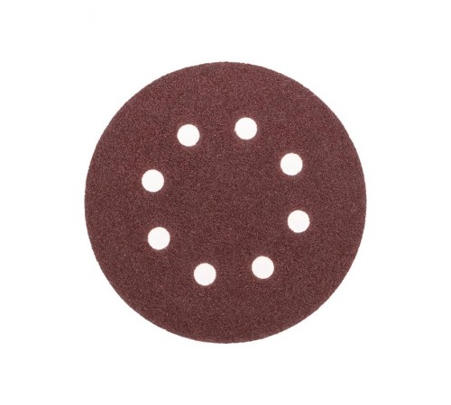 Диск абразивный на ворсовой основе, на липучке, перфорированный, P60, 125мм, 10 шт.  KR-91-1165  Kranz
