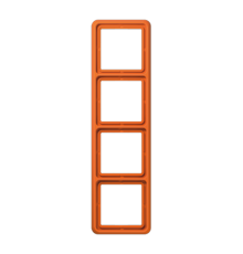 Рамка для вертикальной и горизонтальной установки ударопрочная, 4-кратная; оранжевая  CD584WUO  Jung