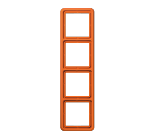 Рамка для вертикальной и горизонтальной установки ударопрочная, 4-кратная; оранжевая  CD584WUO  Jung