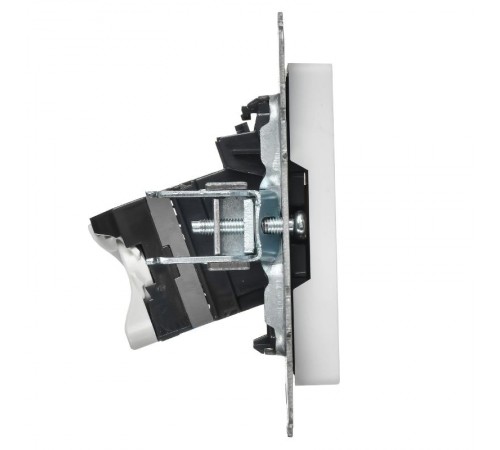 BRITE Розетка компьютерная двойная кат.5E RJ45 РК10-2-БрАБ арктический белый   BR-K20-1-K91  IEK