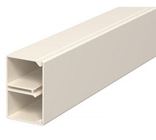 Мини-канал WDK с крышкой 25x40x2000 мм (борт 26 мм, крышка 40 мм, перегородка) ПВХ кремовый RAL 9001  6150632  OBO Bettermann