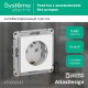 AtlasDesign Белый Розетка с заземлением, 16А, механизм  ATN000143  SE