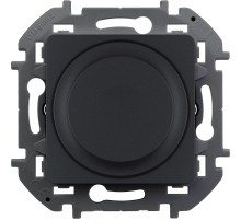 Inspiria Антрацит Диммер (светорегулятор) поворотный 300Вт без нейтрали С/У без рамки  673793  Legrand