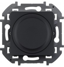 Inspiria Антрацит Диммер (светорегулятор) поворотный 300Вт без нейтрали С/У без рамки  673793  Legrand