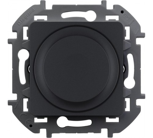 Inspiria Антрацит Диммер (светорегулятор) поворотный 300Вт без нейтрали С/У без рамки  673793  Legrand