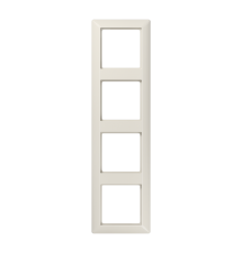 Рамка 4-кратная для вертикальной и горизонтальной установки; термопласт, слоновая кость  AS584BF  Jung